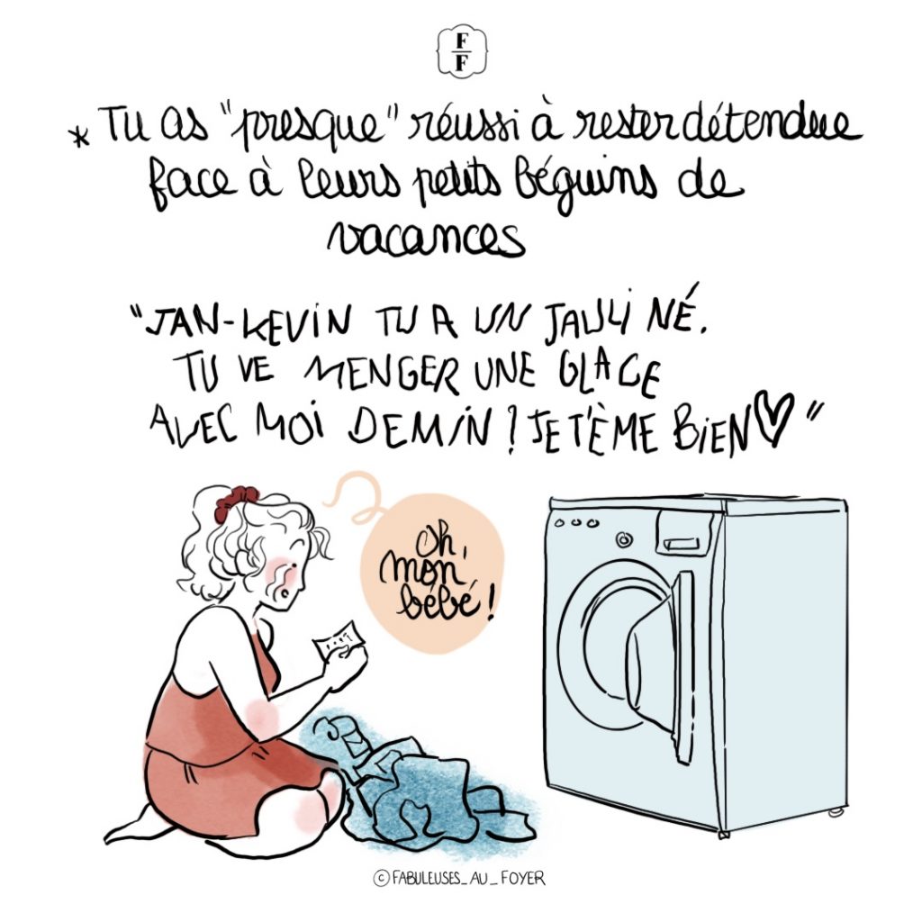 femme à genou devant sa machine à laver